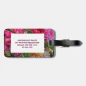 Oude gesmolten Rozen Bagagelabel (Achterkant horizontaal)