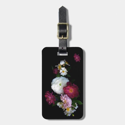 Oude gesmolten Rozen Bagagelabel (Voorkant verticaal)