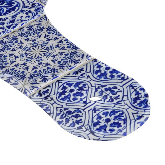 Oude gesmolten Tegels - Blauw en wit - eigen tekst Snijplank (Hoek)