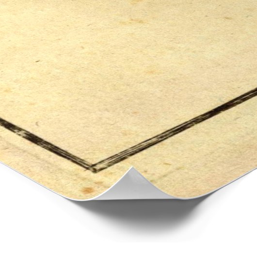 Oude gesmolten Wereldkaart (1782) Poster (Hoek)