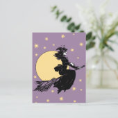 Oude gestekte heks briefkaart (Staand voorkant)