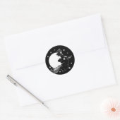 Oude gestekte heks ronde sticker (Envelop)
