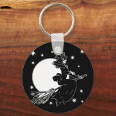 Oude gestekte heks sleutelhanger (Voorkant)