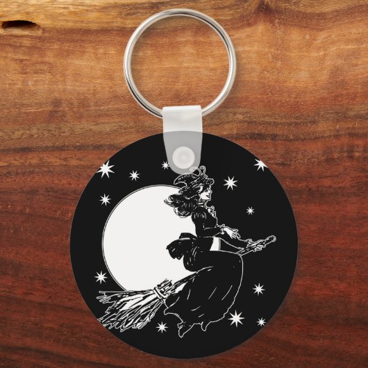 Oude gestekte heks sleutelhanger (Voorkant)