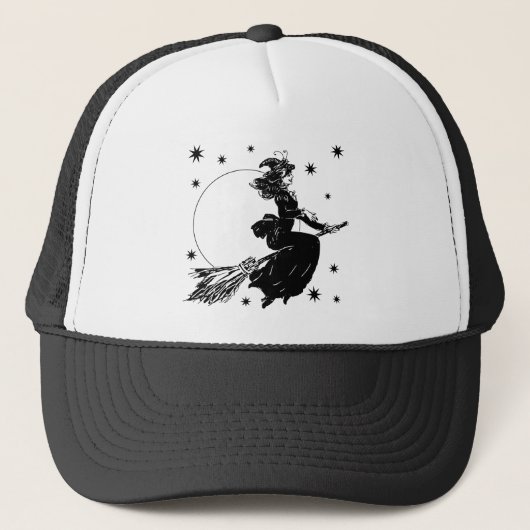 Oude gestekte heks trucker pet (Voorkant)