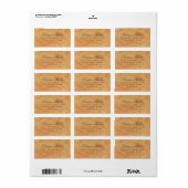 Oude gestempelde vintage papier retouradres etiket (Full Sheet)