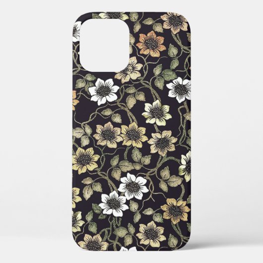 Oude gestructureerde anemoon bloem achtergrond | Case-Mate iPhone case (Achterkant)
