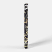 Oude gestructureerde anemoon bloem achtergrond | iPhone hoesje (Rechterkant)