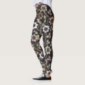 Oude gestructureerde anemoon bloem achtergrond | leggings (Links)