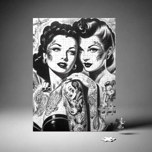 Oude Getatoeëerde Pin-ups Legpuzzel