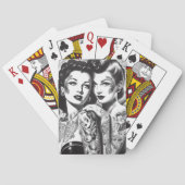 Oude Getatoeëerde Pin-ups Pokerkaarten (Achterkant)