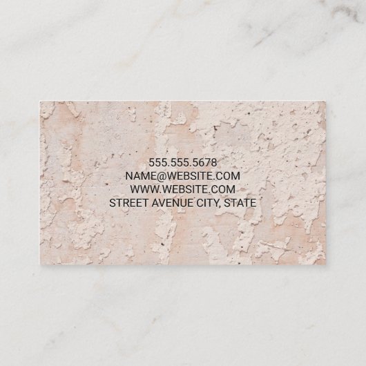 Oude getextureerde muur visitekaartje (Achterkant)