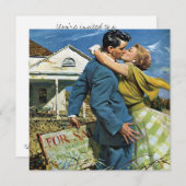 Oude Getrouwden, Uitnodiging Voor Een Housewarming (Voorkant / Achterkant)