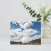 Oude getrouwe Geyser Briefkaart : Yellowstone Nat' (Staand voorkant)