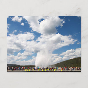 Oude getrouwe Geyser Briefkaart : Yellowstone Nat'