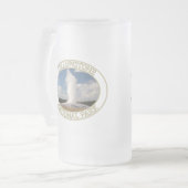 Oude getrouwe Geyser in Yellowstone National Park Matglas Bierpul (Voorkant links)