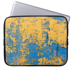 Oude geverfde wand - textuur, achtergrond. abstrac laptop sleeve