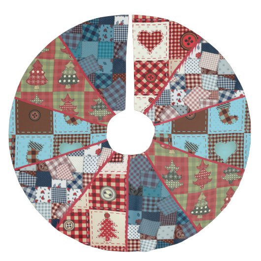 Oude gevesdroogde landpatronen kerstboom rok (Voorkant)