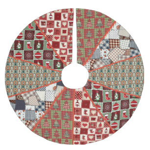 Oude gevesdroogde landpatronen kerstboom rok