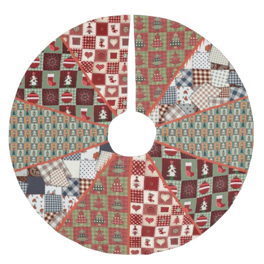Oude gevesdroogde landpatronen kerstboom rok (Voorkant)