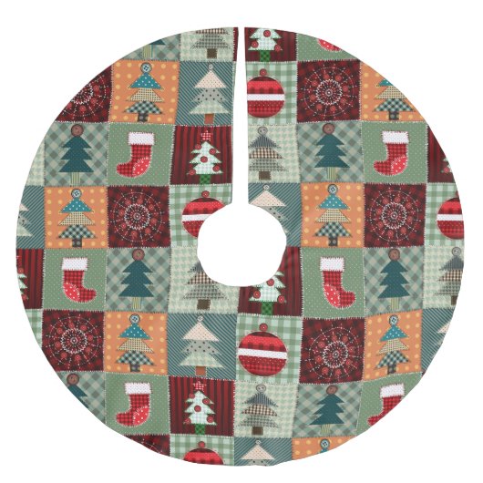 Oude gevesdroogde landpatronen kerstboom rok (Voorkant)