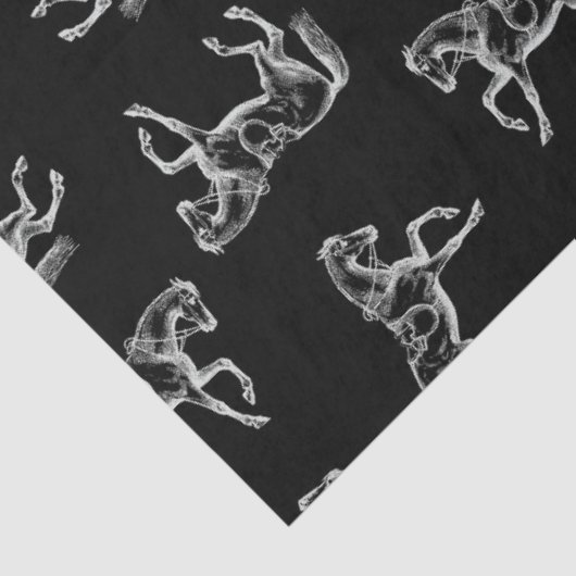 Oude gevesdroogde paarden printpatroon Boerderij Tissuepapier (Detail)