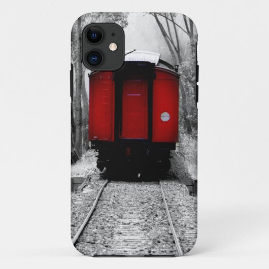 Oude, gevesdroogde rode stoomtrein Case-Mate iPhone case (Achterkant)