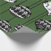 Oude, gevesdroogde schedelsierpapier cadeaupapier (Hoek)