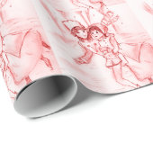 Oude, gevesdroogde Skaters in helder rood Cadeaupapier (Rol Hoek)