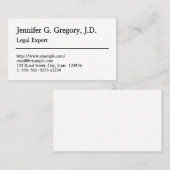 Oude, gevesdroogde Visitekaartje voor rechtsbeoefe (Voorkant / Achterkant)