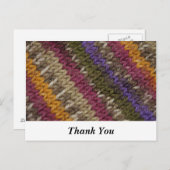 Oude gevierde gebreide Sweater Pattern "Dank u wel Briefkaart (Voorkant / Achterkant)