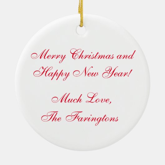 Oude gevierde Skating Santa Claus gepersonaliseerd Keramisch Ornament (Achterkant)