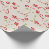 Oude gevierde vakantieSnoepjes Cadeaupapier (Hoek)