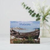 Oude Gevist boot Langkawi Malyasia Briefkaart (Staand voorkant)
