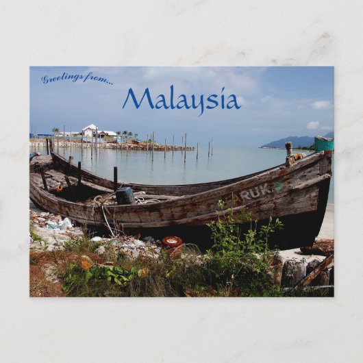 Oude Gevist boot Langkawi Malyasia Briefkaart (Voorkant)