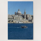 Oude Geviste boot Valletta Harbour Landscape Malta Legpuzzel (Verticaal)