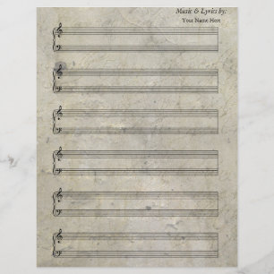  Oude Gevlekte Bladmuziek Piano 6 Stave