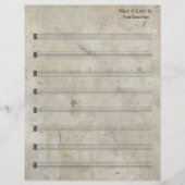  Oude Gevlekte Blank Bladmuziek 8 Stave Alto (Voorkant)