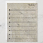 Oude Gevlekte Blank Bladmuziek 8 Stave Alto (Voorkant / Achterkant)