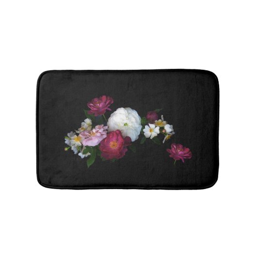 Oude gevlochten Rozen bloemen Badmat (Voorkant)