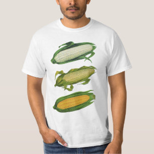 Oude Gezonde Groenten Voedsel, Verse Maïs op de Ko T-shirt