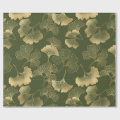 Oude Ginkgo-bladpatroon Cadeaupapier (Vlak)