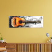 Oude gitaar kunstwerk schilderen canvas afdruk (Insitu (Woonkamer))