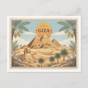 Oude Giza Egypte Reisansichtkaart Briefkaart