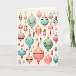 Oude Glas Ornamenten Kerstfeest Feestdagen Kaart