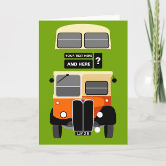 Oude Glasgow Double Decker Bus personaliseren Kaart