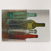 Oude glazen flessen 2 legpuzzel (Horizontaal)