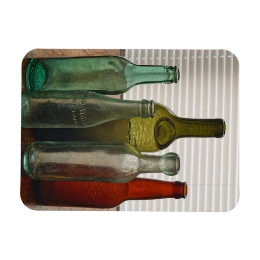Oude glazen flessen 2 magneet (Horizontaal)