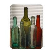 Oude glazen flessen 2 magneet (Verticaal)