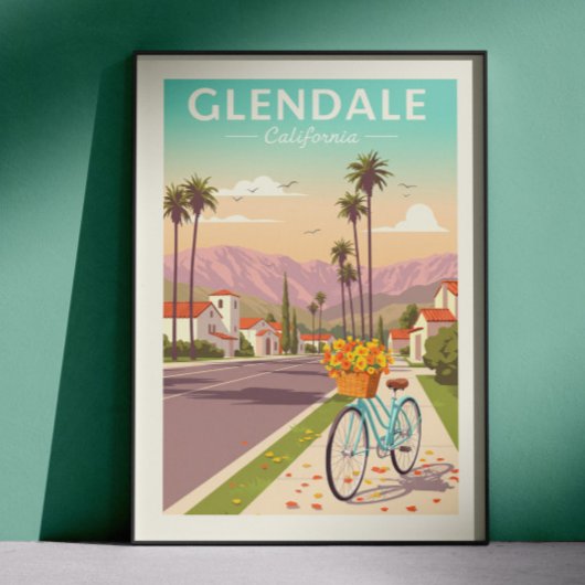 Oude Glendale Californië Poster